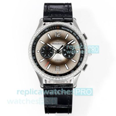 Swiss Replica Jaeger-LeCoultre Polaris Chronograph Grey Dial Diamond Watch 42mm 